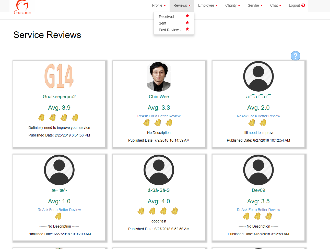 Customer Review Summary Page